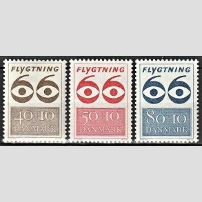 FRIMRKER DANMARK | 1966 - AFA 448F,449F,450F - Flygtning 1966 - 40-80 + 10 re - Postfrisk