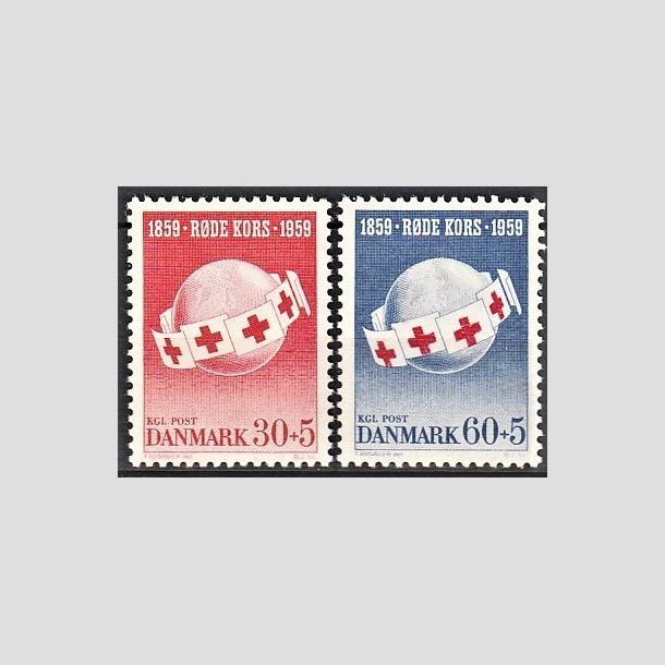 FRIMRKER DANMARK | 1959 - AFA 378,379 - Rde Kors - 30 + 5,60 + 5 re - Postfrisk