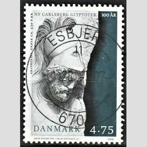 FRIM�RKER DANMARK | 2006 - AFA 1474 - Glypoteket 100 �r. - 4,75 Kr. Gravrelief - Pragt Stemplet