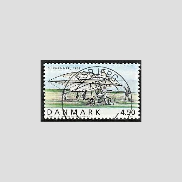 FRIMRKER DANMARK | 2006 - AFA 1478 - Ellehammer - 4,50 Kr. flerfarvet - Pragt Stemplet Esbjerg