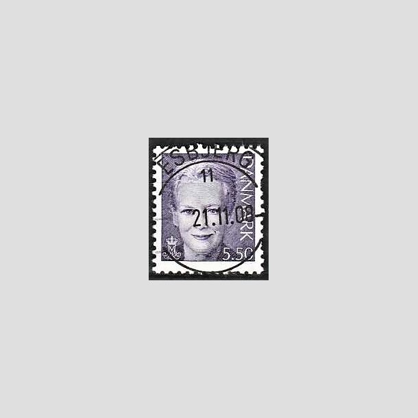 FRIMRKER DANMARK | 2000 - AFA 1247 - Dronning Margrethe II - 5,50 kr. violet - Pragt Stemplet Esbjerg