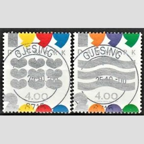 FRIM�RKER DANMARK | 1999 - AFA 1232,1233 - Millennium-frim�rker - 4,00 + 4,00 Kr. i s�t - Pragt Stemplet