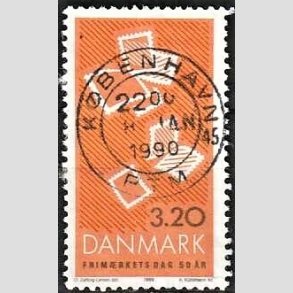 FRIM�RKER DANMARK | 1989 - AFA 951 - Frim�rkets Dag 50 �r - 3,20 Kr. flerfarvet - Pragt Stemplet