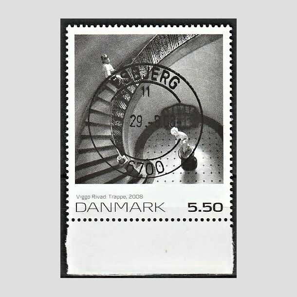 FRIMRKER DANMARK | 2008 - AFA 1554 - Frimrkekunst 11. - 5,50 Kr. flerfarvet - Pragt Stemplet Esbjerg
