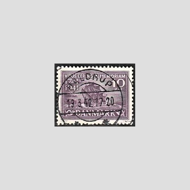 FRIMRKER DANMARK | 1941 - AFA 270 - Vitus Bering 10 re violet - Lux Stemplet Haldrup