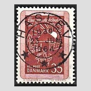 FRIM�RKER DANMARK | 1964 - AFA 423 - Skolev�snet 150 �r - 35 �re r�dbrun - Pragt Stemplet 