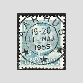 FRIMRKER DANMARK | 1952-53 - AFA 336 - Fr. IX 25 re lysbl - Lux Stemplet