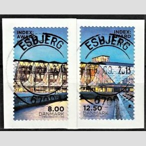 FRIM�RKER DANMARK | 2013 - AFA 1748,1749 - INDEX:AWARD - 8,00 + 12,50 Kr. flerfarvet - Pragt Stemplet