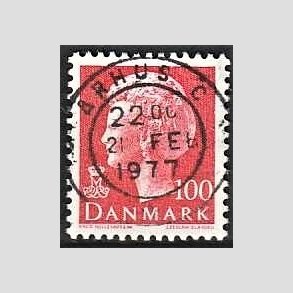 FRIMRKER DANMARK | 1976 - AFA 620 - Dronning Margrethe - 100 re rd - Pragt Stemplet