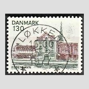 FRIM�RKER DANMARK | 1976 - AFA 616 - K�benhavn - 130 �re gr�n/brun - Pragt Stemplet L�kken