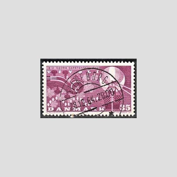 FRIMRKER DANMARK | 1962 - AFA 410 - Georg Carstensen Tivoli - 35 re rdviolet - Pragt Stemplet