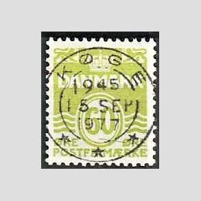 FRIM�RKER DANMARK | 1976 - AFA 617 - B�lgelinie 60 �re lysgr�n - Lux Stemplet