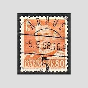 FRIMRKER DANMARK | 1952-53 - AFA 341 - Fr. IX 80 re orange - Lux Stemplet