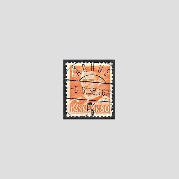 FRIMRKER DANMARK | 1952-53 - AFA 341 - Fr. IX 80 re orange - Lux Stemplet