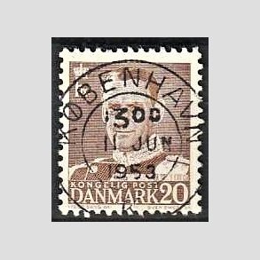 FRIMRKER DANMARK | 1950 - AFA 320 - Fr. IX 20 re brun - Lux Stemplet