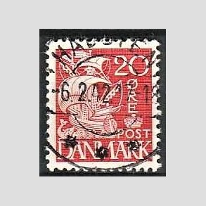 FRIM�RKER DANMARK | 1940 - AFA 258 - Karavel 20 �re r�d Type II - Lux Stemplet 