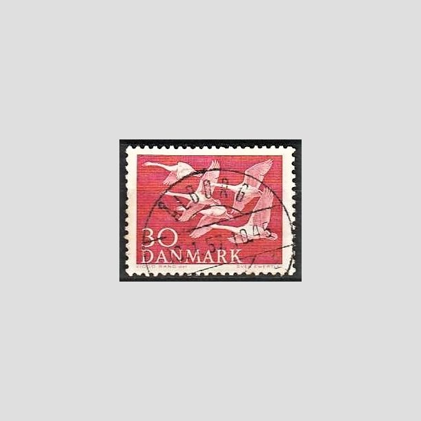 FRIMRKER DANMARK | 1956 - AFA 367 - Nordens svaner - 30 re rd - Pragt Stemplet