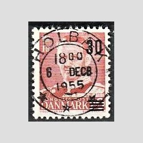 FRIMRKER DANMARK | 1955 - AFA 363 - Provisorier - 30/20 re rd - Pragt Stemplet Holbk