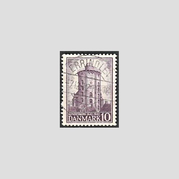 FRIMRKER DANMARK | 1942 - AFA 273 - Rundetrn 10 re violet - Lux Stemplet