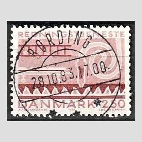 FRIM�RKER DANMARK | 1983 - AFA 783 - Redningstjenester - 2,50 Kr. r�d - Pragt Stemplet Bording