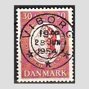 FRIM�RKER DANMARK | 1954 - AFA 357 - Kunstakademiet 200 �r - 30 �re r�d - Pragt Stemplet