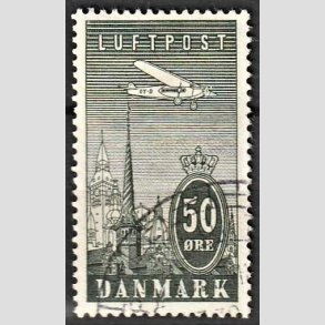 FRIMRKER DANMARK | 1934 - AFA 219 - Luftpostfrimrker - 50 re gr - Alm. god gennemsnitskvalitet - Stemplet (Photo eksempel)