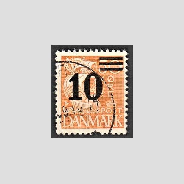 FRIMRKER DANMARK | 1934 - AFA 222 - Provisorier - 10/30 re orangegul (206) - Alm. god gennemsnitskvalitet - Stemplet (Photo eksempel)