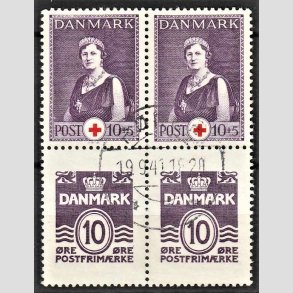 FRIMRKER DANMARK | 1940 - AFA 266,252 - Fra frimrkehfte med Rde Kors - 4-blok - Alm. god gennemsnitskvalitet - Stemplet (Photo eksempel)