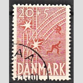 FRIMRKER DANMARK | 1947 - AFA 300 - Modstandsbevgelsen og befrielse - 20 + 5 re rd - Alm. god gennemsnitskvalitet - Stemplet (Photo eksempel)