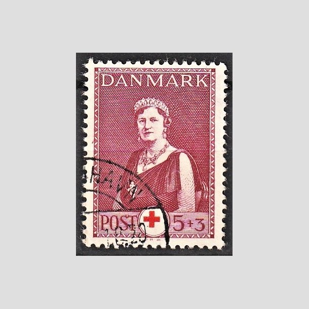 FRIMRKER DANMARK | 1940 - AFA 267 - Dronning Alexandrine Rde Kors - 5 + 3 re vinrd - Alm. god gennemsnitskvalitet - Stemplet (Photo eksempel)