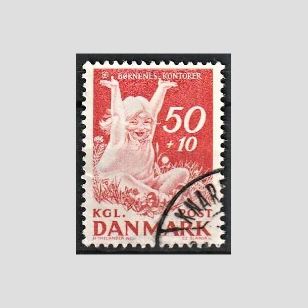 FRIMRKER DANMARK | 1965 - AFA 439F - Brnenes Kontor - 50 + 10 re rd - Alm. god gennemsnitskvalitet - Stemplet (Photo eksempel)