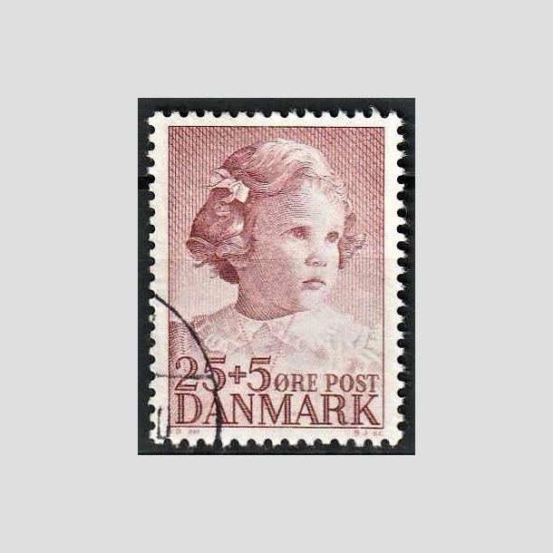 FRIMRKER DANMARK | 1950 - AFA 325 - Prinsesse Anne-Marie - 25 + 5 re brunrd - Alm. god gennemsnitskvalitet - Stemplet (Photo eksempel)