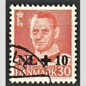 FRIMRKER DANMARK | 1953 - AFA 344 - Hollandshjlpen - NL + 10/30 re rd - Alm. god gennemsnitskvalitet - Stemplet (Photo eksempel)