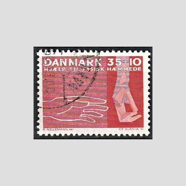 FRIMRKER DANMARK | 1963 - AFA 418 - Fysisk hmmede - 35 + 10 re rd - Alm. god gennemsnitskvalitet - Stemplet (Photo eksempel)
