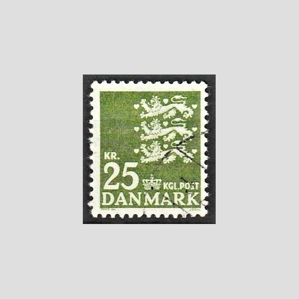 FRIMRKER DANMARK | 1962 - AFA 402 - Rigsvben - 25 kr. re grn - Alm. god gennemsnitskvalitet - Stemplet (Photo eksempel)