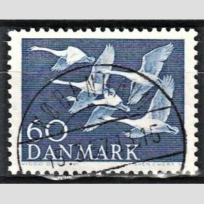FRIM�RKER DANMARK | 1956 - AFA 368 - Nordens svaner - 60 �re bl� - Lux Stemplet