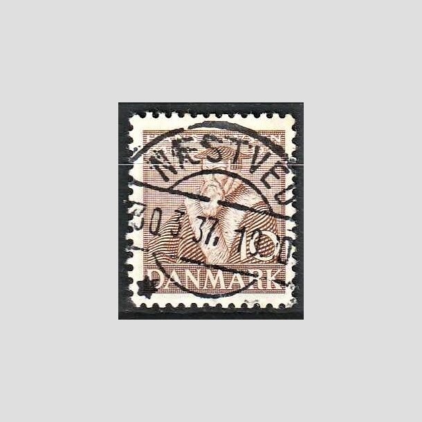 FRIMRKER DANMARK | 1936 - AFA 231 - Reformationen 10 re brun - Lux Stemplet Nstved