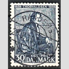 FRIM�RKER DANMARK | 1938 - AFA 251 - Thorvaldsen 30 �re bl� - Lux Stemplet