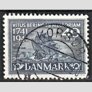 FRIM�RKER DANMARK | 1941 - AFA 272 - Vitus Bering 40 �re bl� - Lux Stemplet