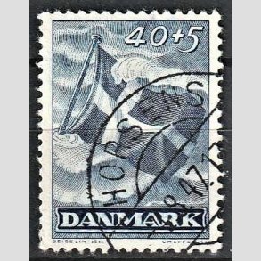 FRIMRKER DANMARK | 1947 - AFA 301 - Modstandsbevgelsen - 40 + 5 re bl - Pragt Stemplet