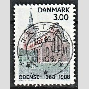 FRIM�RKER DANMARK | 1988 - AFA 906 - Odense By 1000 �r. - 3,00 Kr. flerfarvet - Pragt Stemplet