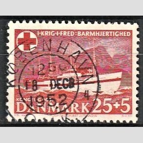 FRIMRKER DANMARK | 1951 - AFA 333 - Jutlandia 25 + 5 re rd - Lux Stemplet