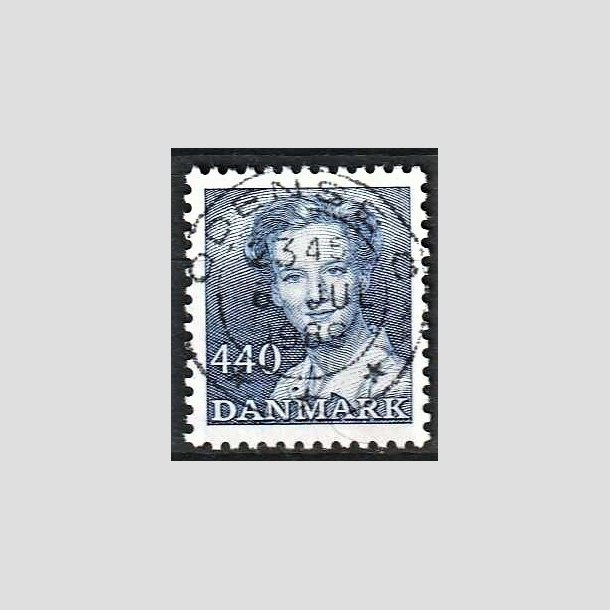 FRIMRKER DANMARK | 1989 - AFA 927 - Dronning Margrethe - 4,40 Kr. bl - Pragt Stemplet