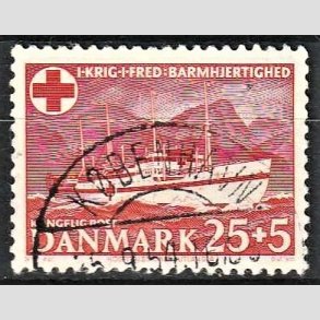 FRIMRKER DANMARK | 1951 - AFA 333 - Jutlandia 25 + 5 re rd - Lux Stemplet