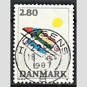 FRIM�RKER DANMARK | 1987 - AFA 891 - Kunst - 2,80 Kr. flerfarvet - Pragt Stemplet