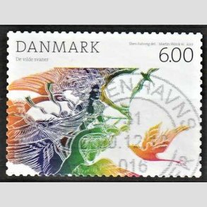 FRIMRKER DANMARK | 2012 - AFA 1712 - H.C. Andersens eventyr - 6,00 Kr. flerfarvet - Alm. god gennemsnitskvalitet - Stemplet (Photo eksempel)