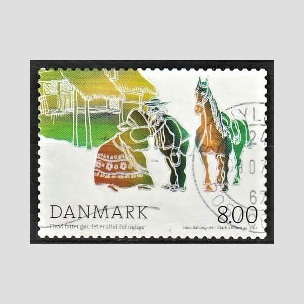 FRIMRKER DANMARK | 2012 - AFA 1713 - H.C. Andersens eventyr - 8,00 Kr. flerfarvet - Alm. god gennemsnitskvalitet - Stemplet (Photo eksempel)