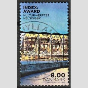 FRIMRKER DANMARK | 2013 - AFA 1748 - INDEX:AWARD - 8,00 kr. flerfarvet, uregelmssige hjrner - Alm. god gennemsnitskvalitet - Stemplet (Photo eksempel)