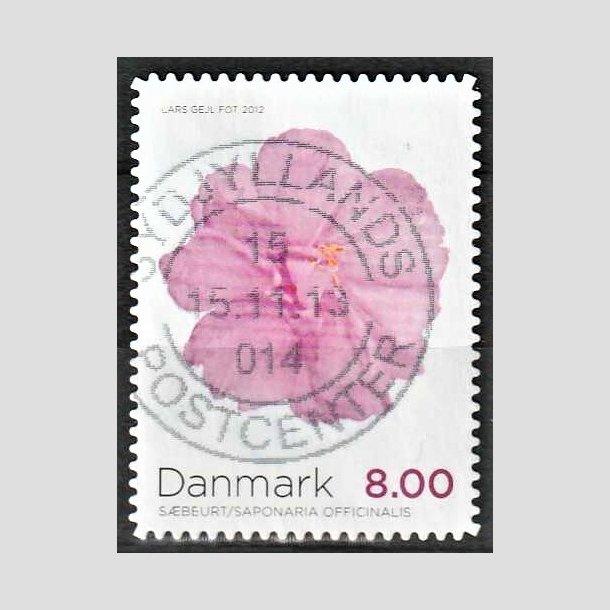 FRIMRKER DANMARK | 2012 - AFA 1715a - Efterrsblomster - 8,00 Kr. sbeurt uregelmssige hjrner - Alm. god gennemsnitskvalitet - Stemplet (Photo eksempel)