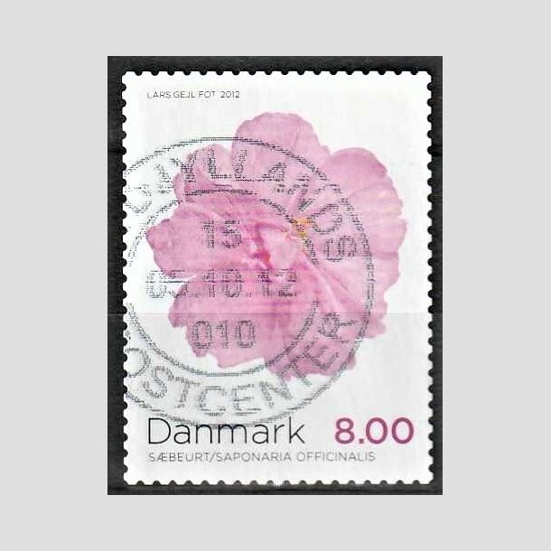 FRIMRKER DANMARK | 2012 - AFA 1715 - Efterrsblomster - 8,00 Kr. sbeurt - Alm. god gennemsnitskvalitet - Stemplet (Photo eksempel)